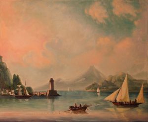 Sea Strait with a Lighthouse. I.K.Aivazovsky. Artist Natalia Reznik