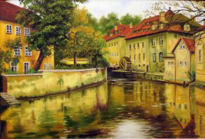 Near the old mill. B. Shcherbakov. Artist Natalia Reznik