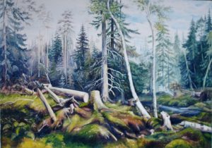 Forest felling. I. Shishkin. Artist Natalia Reznik