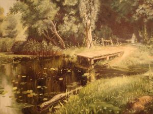 Overgrown pond. V. Polenov. Artist Natalia Reznik