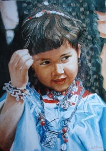 Portrait of a girl. Artist Natalia Reznik